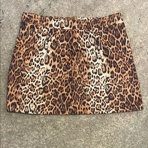 Leopard Print Women's Skirt